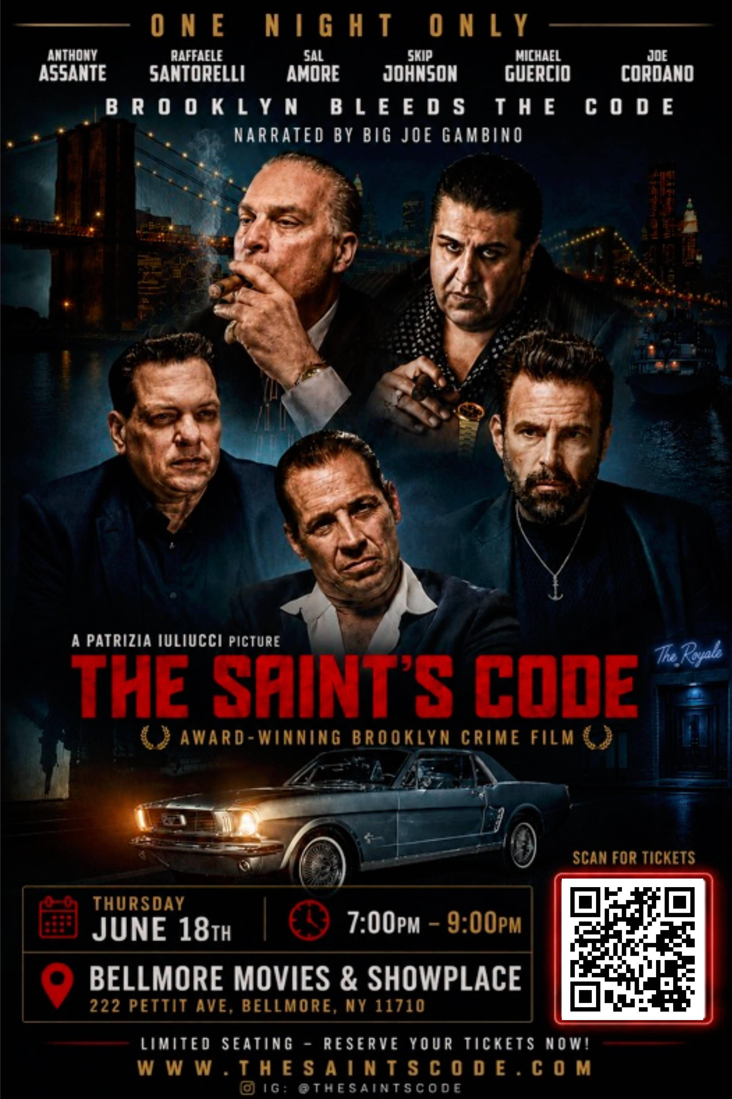 The Saint's Code Bellmore Theaters June 18th